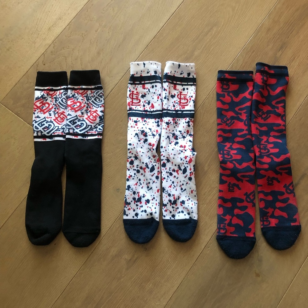Men's Crew Socks Pack - Red, White & Navy Athletic Crew Socks